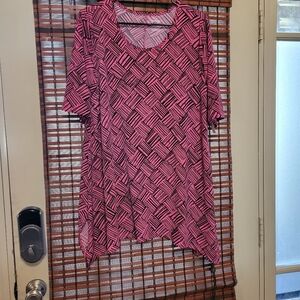 Pink Geometric Women's Top